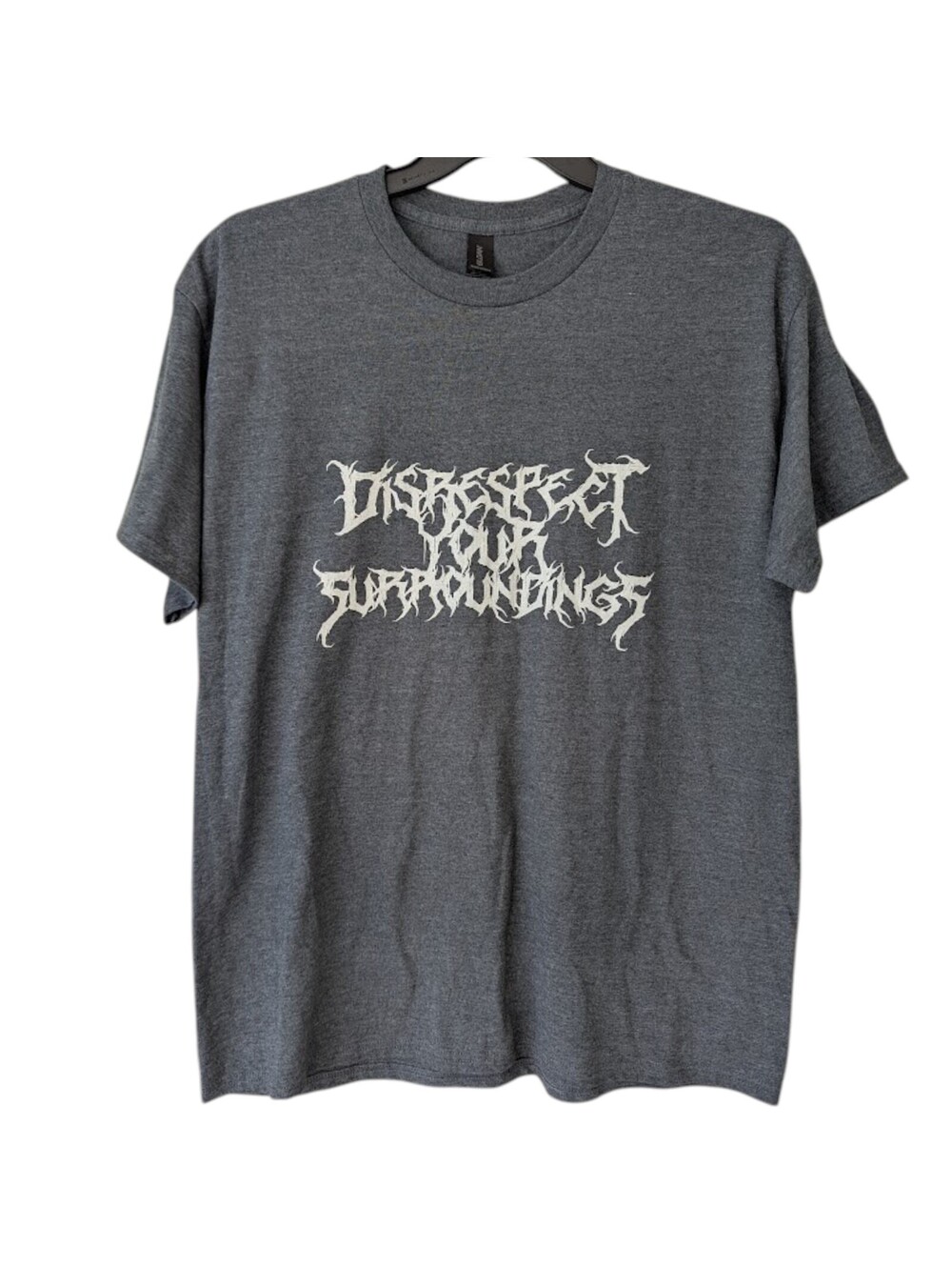Disrespect Your Surroundings T-Shirt Large A Day To Remember Gray ADTR Band Tee